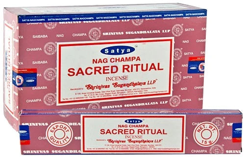 SATYA NAG CHAMPA SACRED RITUAL INCENSE 12 CT
