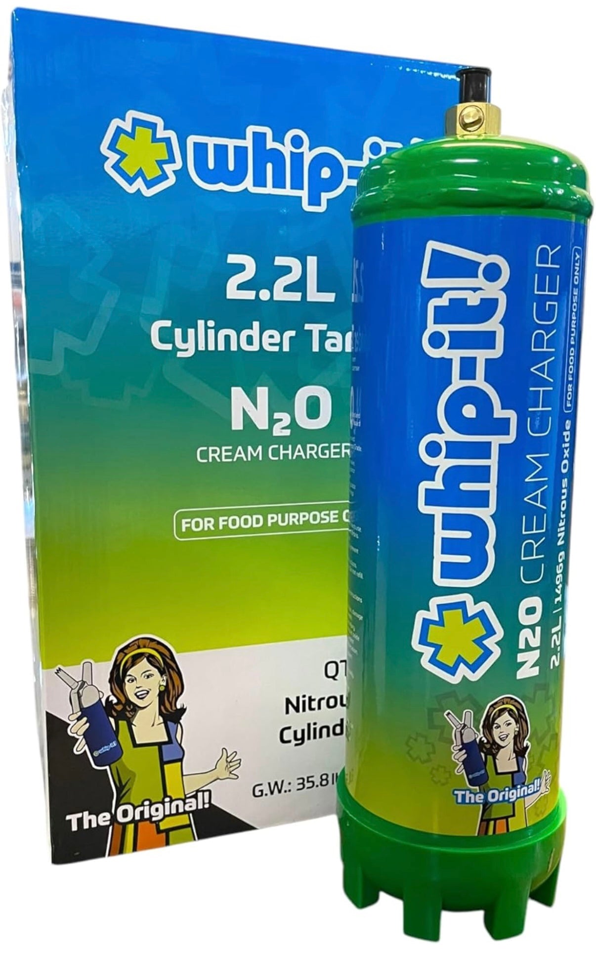 WHIP- IT CYLINDER TANKS 2.2L 2Pk