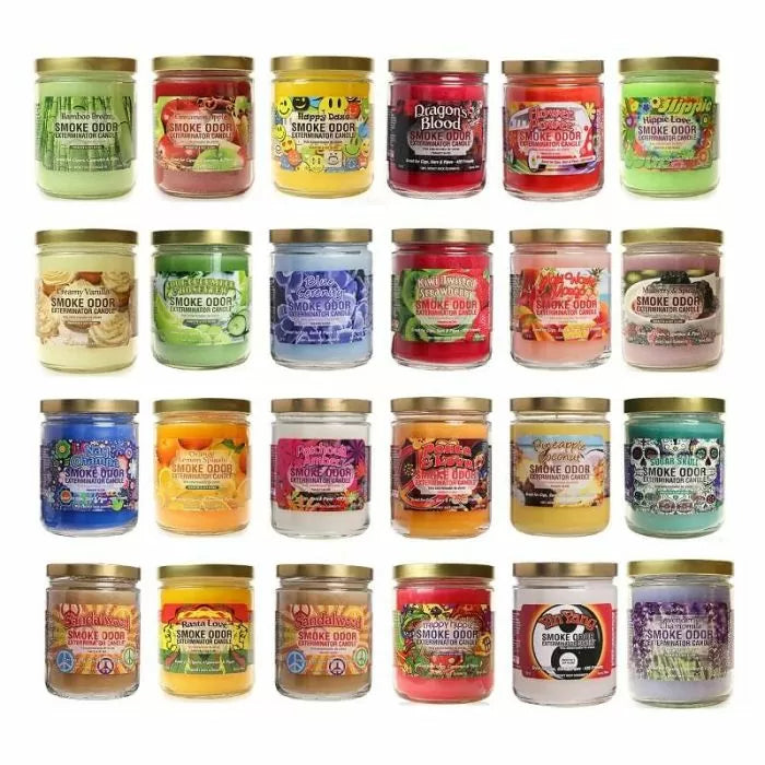 SMOKE ODOR CANDLE 13OZ JAR CANDLES ( MIX & MATCH)