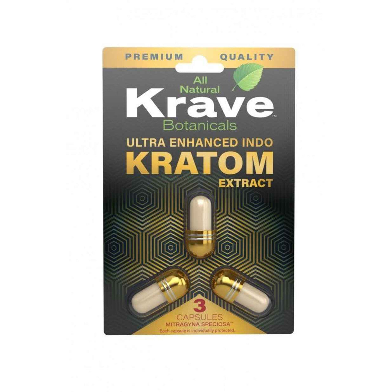 KRAVE ULTRA ENHANCED INDO KRATOM 3/3 CAPS ($13.99 EA)