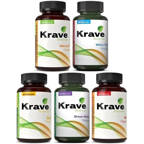 KRAVE KRATOM CAPSULES ALL SIZES & STRAINS