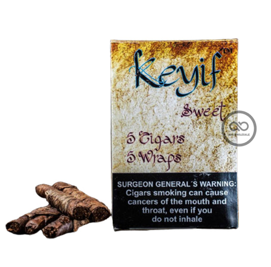 KEYIF CIGARS AND WRAPS (SWEET) 5 WRAPS 5 CIGARS