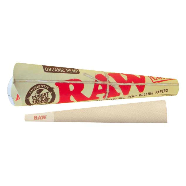 RAW CONE ORGANIC HEMP 1 1/4 6 CONES 32 PC