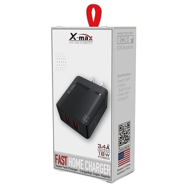 X-MAX USB HOME CHARGER 20 PC ($3.49 EA)