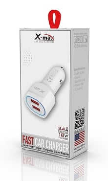 X-MAX USB CAR CHARGER B 20 PC ($69.8EA)