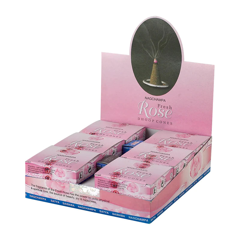 SATYA ROSE INCENSE CONE 12CT