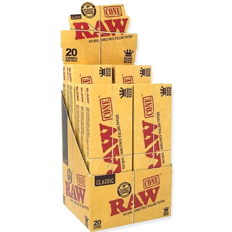 RAW CLASSIC KING SIZE CONES 20 PK