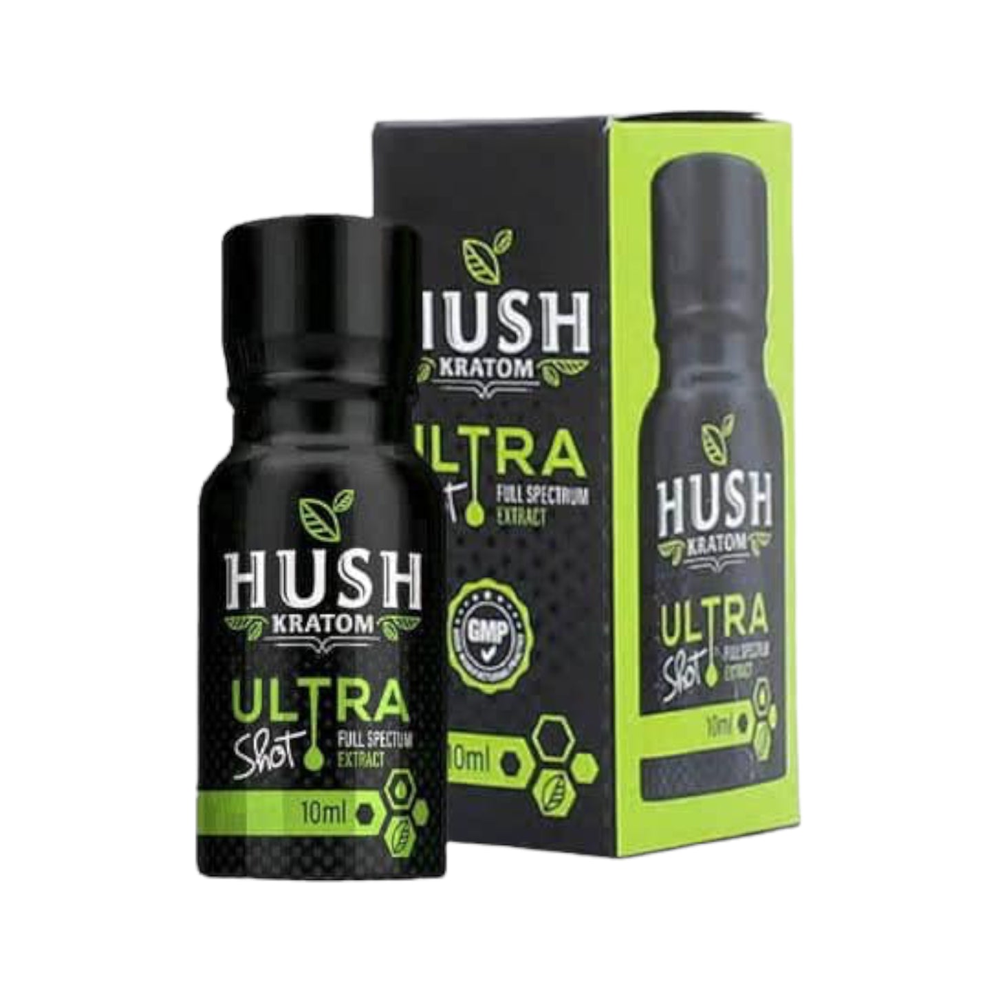 HUSH KRATOM ULTRA SHOT EXTRACT 10ML 12PK ($9.99 EA)