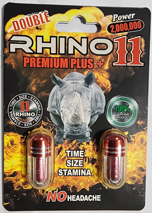 RHINO 11 DOUBLE PILLS ($3.99 EA)