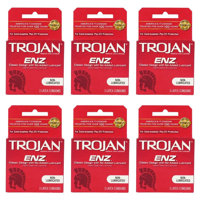 TROJAN ENZ CONDOMS RED 6/3PK