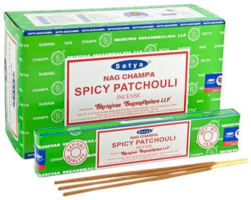 SATYA NAG CHAMPA SPICY PATCHOULI INCENSE 12 CT