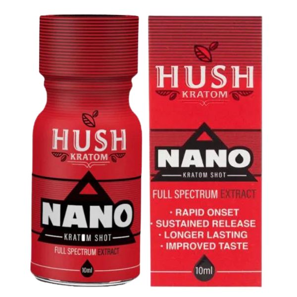 HUSH KRATOM NANO SHOT EXTRACT 10ML 12PK ($10.99 EA)