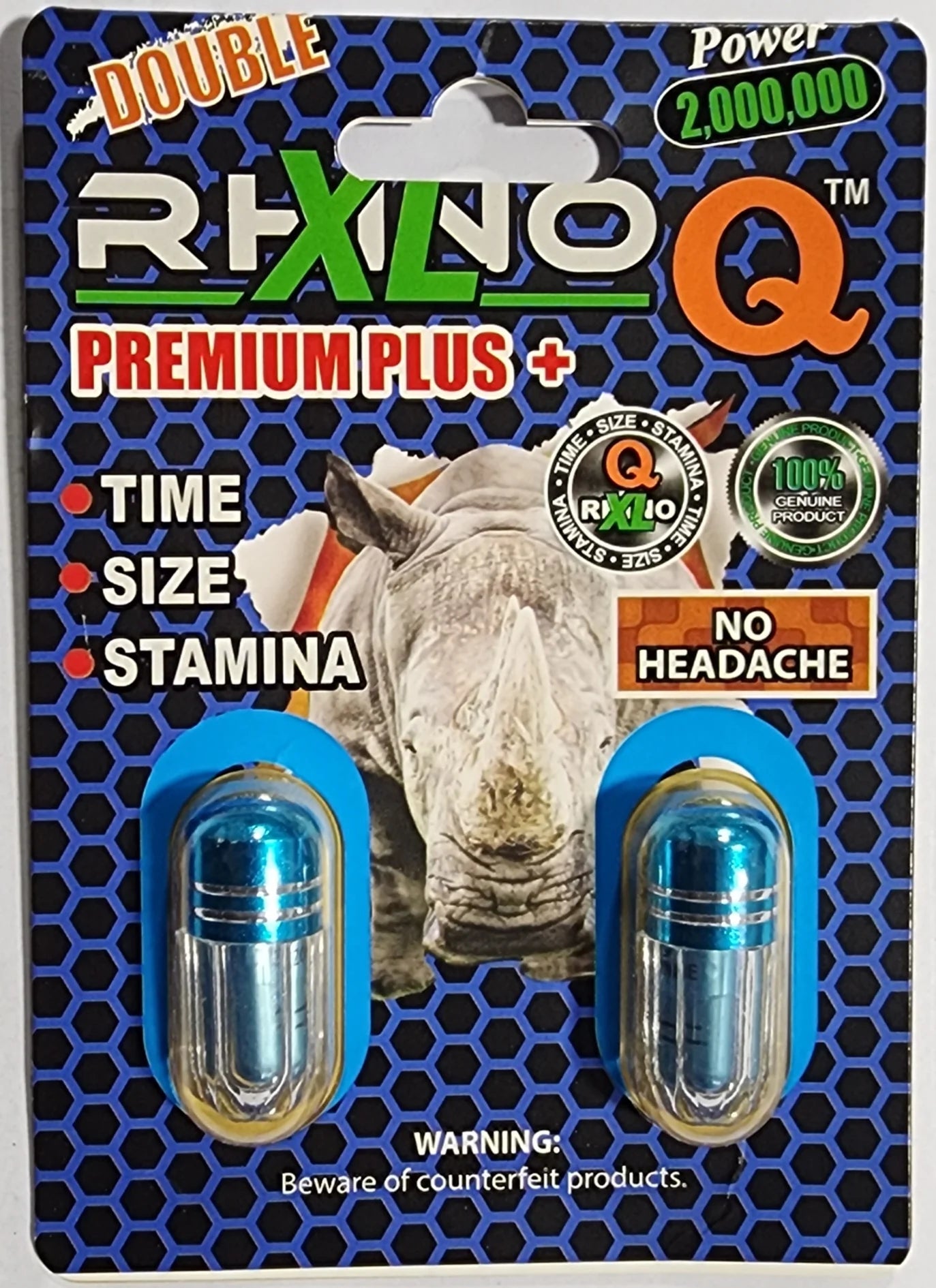 RHINO XL DOUBLE PILLS ($3.99 EA)