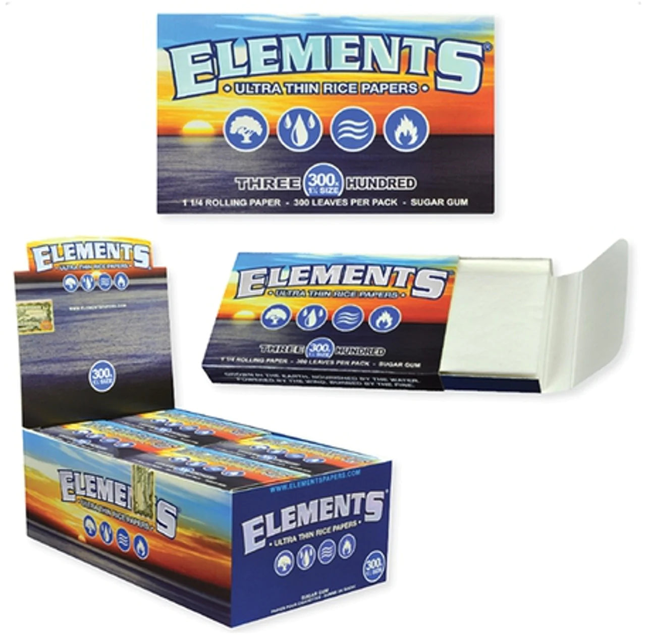 ELEMENTS ROLLING PAPERS 300 ULTRA THIN RICE PAPERS