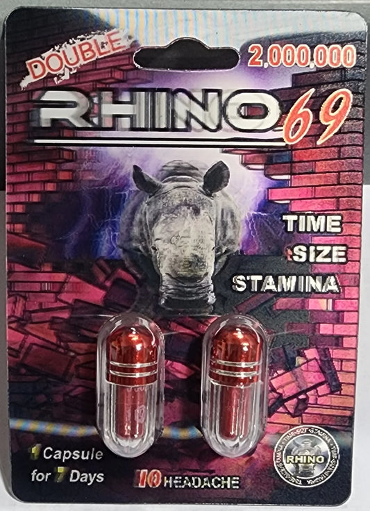 Rhino 69 Red Double pills $3.99 EA