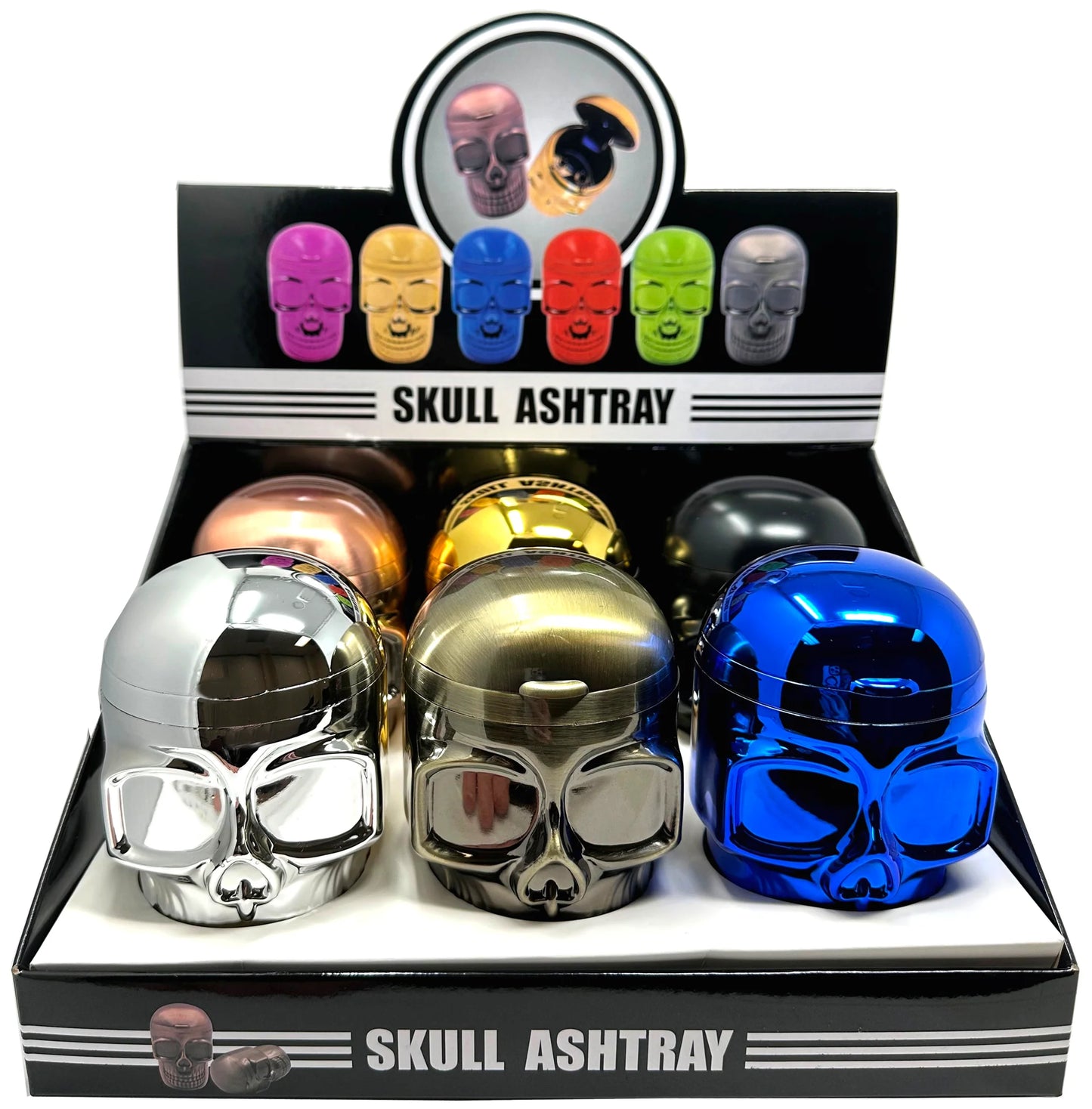 SKULL LED BUTT BUCKET ASHTRAY 6CT