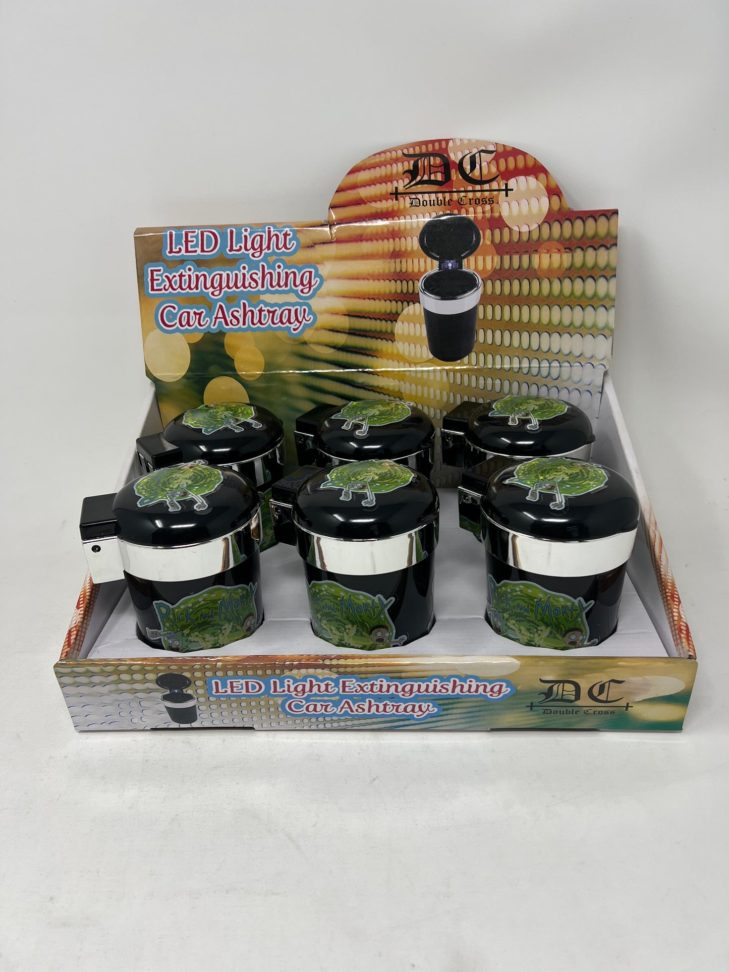 LED LIGHT CAR ASHTRAY 6CT ( $4.99 EA )