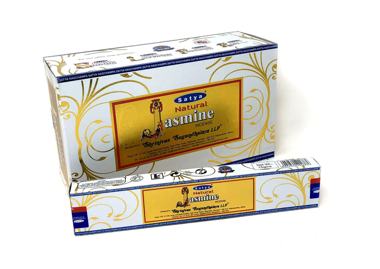 SATYA - JASMINE INCENSE STICKS - 12CT