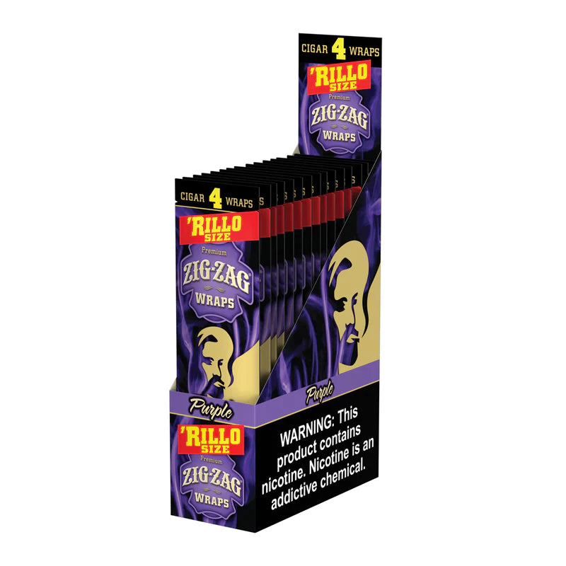 ZIG-ZAG GRAPE CIGAR WRAPS RILLO SIZE