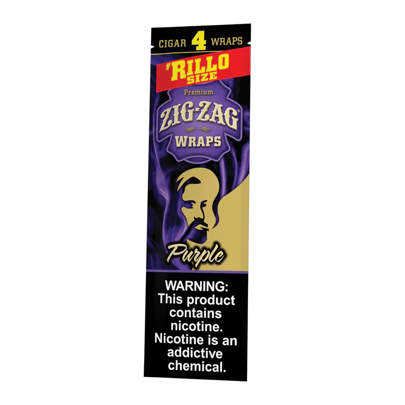 ZIG-ZAG GRAPE CIGAR WRAPS RILLO SIZE