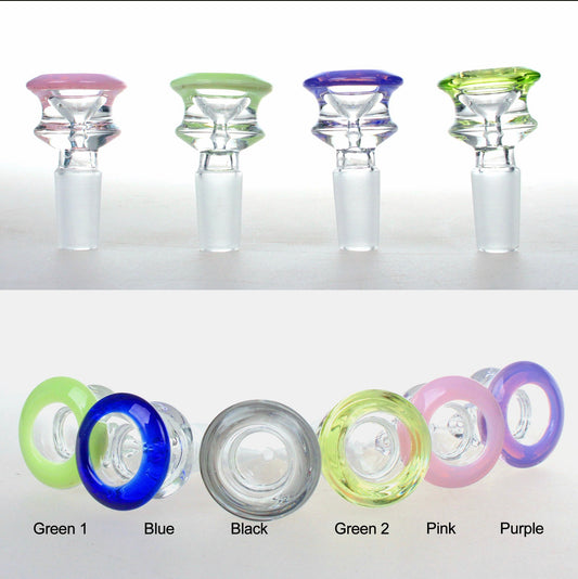 HOURGLASS BOWL 14MM MULTI COLORS 12PC $2.99 EA