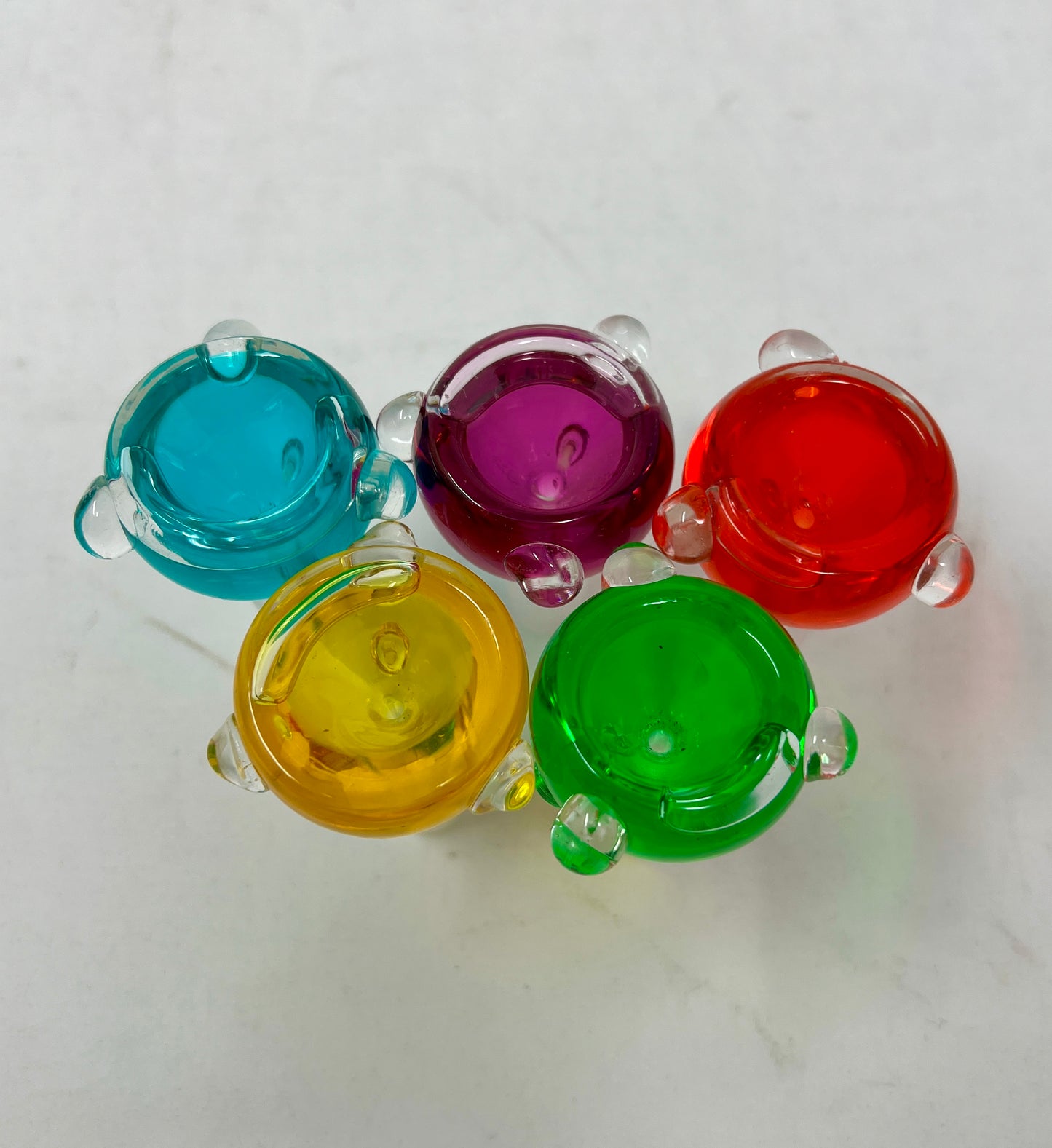 GLYCERIN GLASS-BOWL ASSORTED COLORS 10 CT ( $6.99 EA )