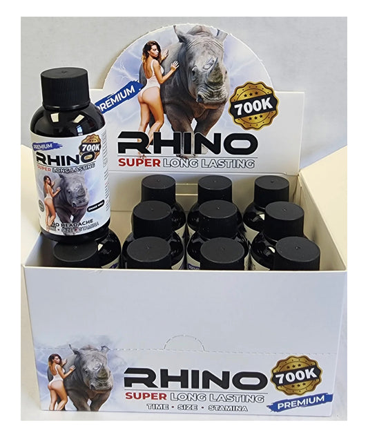 Rhino Shots 2oz 12pk Display Rhino 700k white