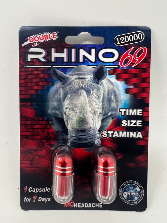 RHINO 69 120000 DOUBLE CAPS 24PK ($3.99 EA)