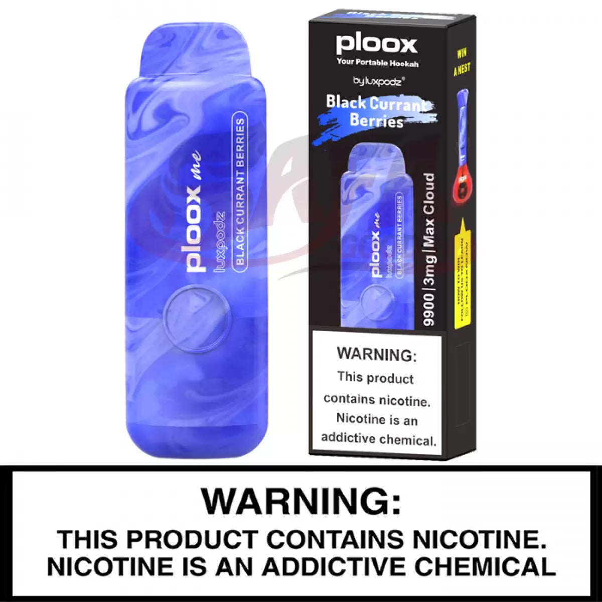 PLOOX DISPOSABLE FOR PORTABLE HOOKAH (75ML) 9.9K PUFFS 5CT/ BOX