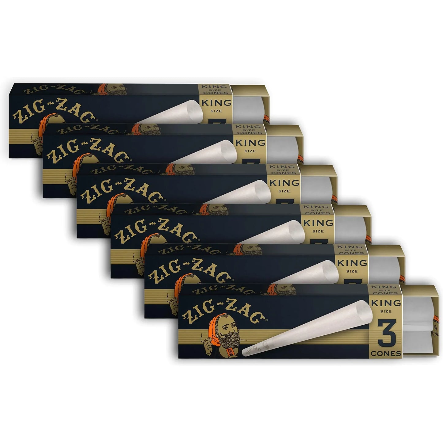 ZIG-ZAG CONES KING SIZE 3 PK