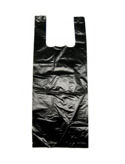 GROCERY PLASTIC BAG 8"X4" - BLACK (SMALL)