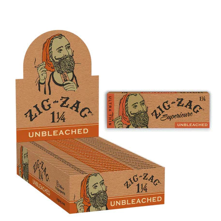 ZIG-ZAG UNBLEACHED 1¼ SIZE ROLLING PAPER 24CT