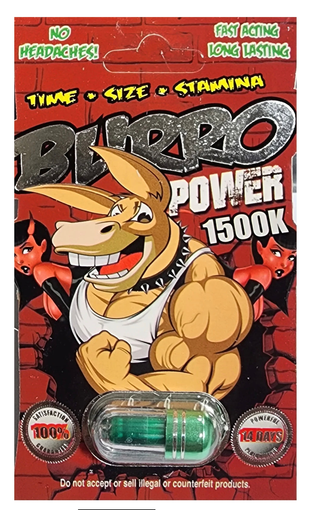 Rhino burro power single pills 1ct  $2.99 EA