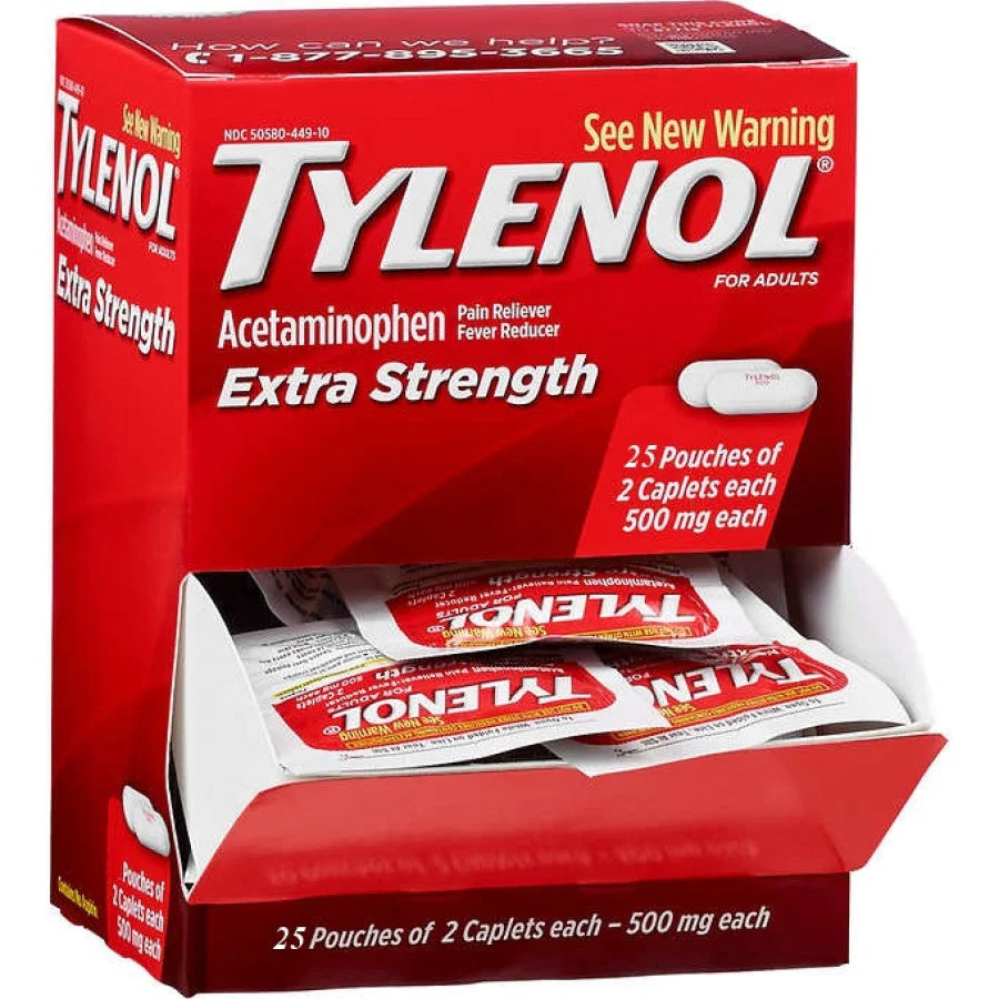 TYLENOL EXTRA 25 POUCHES / 2CAPS EA