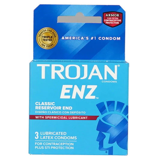 TROJAN ENZ CONDOMS BLUE 6/3PK