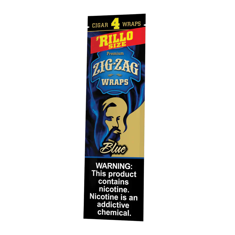 ZIG-ZAG BLUE CIGAR WRAPS RILLO SIZE