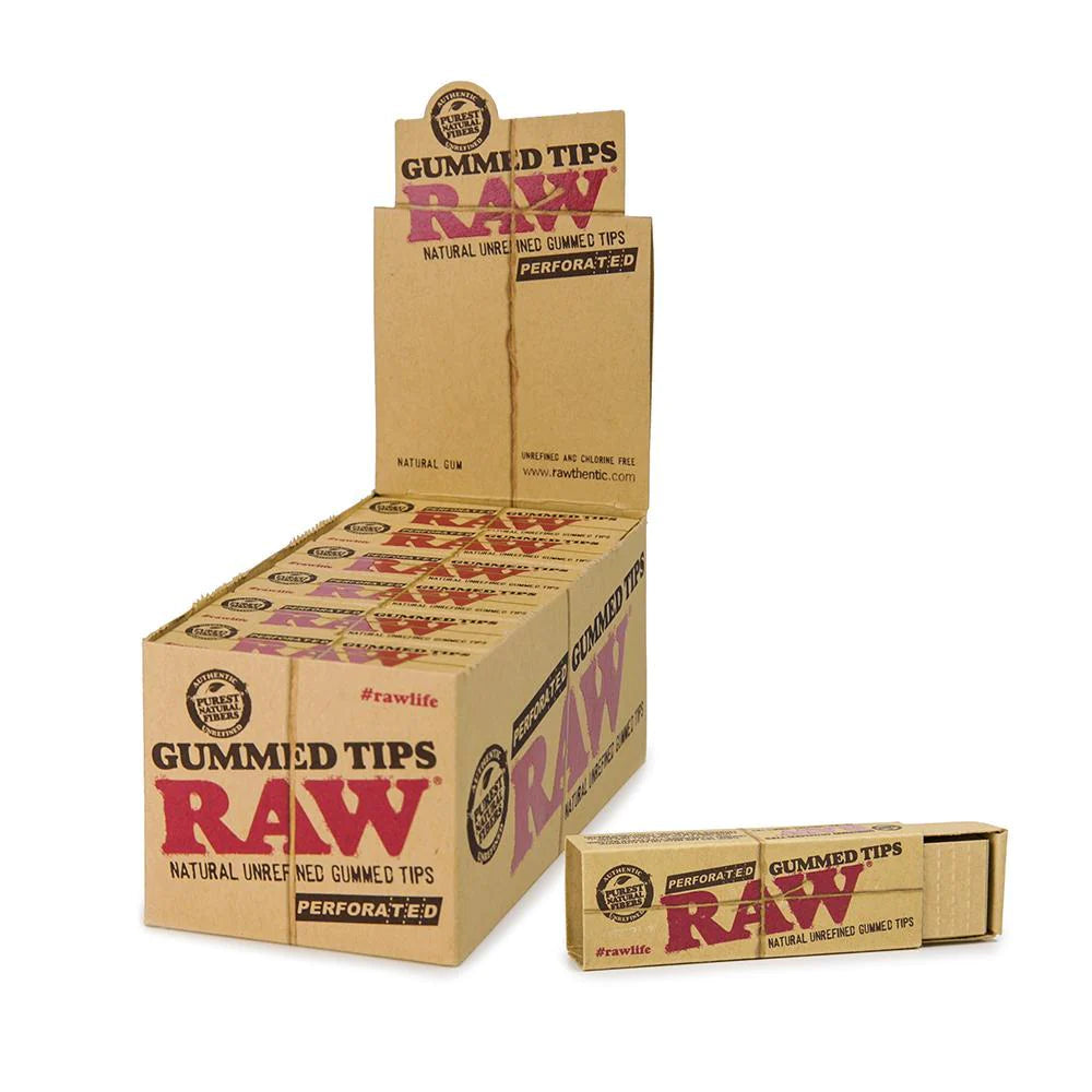 RAW PERFORATED GUMMED TIPS 24CT