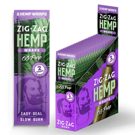 ZIG-ZAG HEMP WRAPS OG PURP 2/$99¢ 25 PC