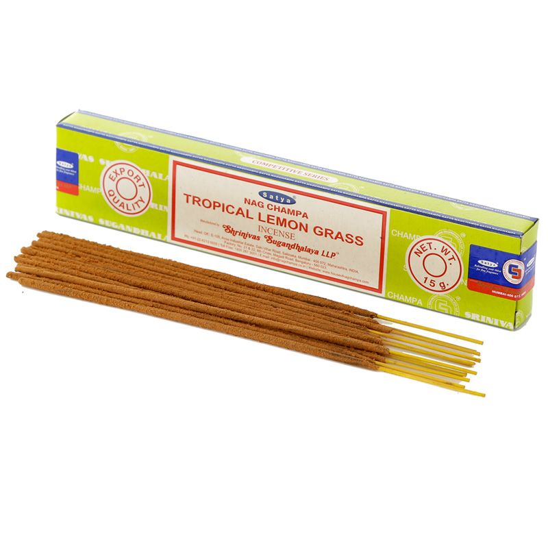 SATYA TROPICAL LEMONGRASS INCENSE 12 CT