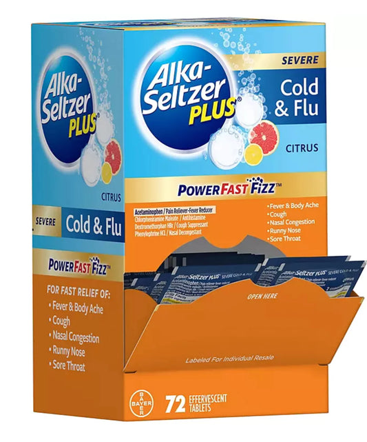 ALKA-SELTZER PLUS 72 CT