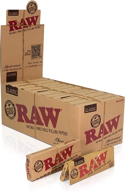 RAW MASTERPIECE 1¼ CLASSIC PRE-ROLLED TIPS | 24 PACKS