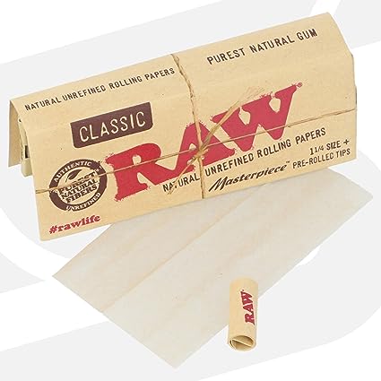 RAW MASTERPIECE 1¼ CLASSIC PRE-ROLLED TIPS | 24 PACKS