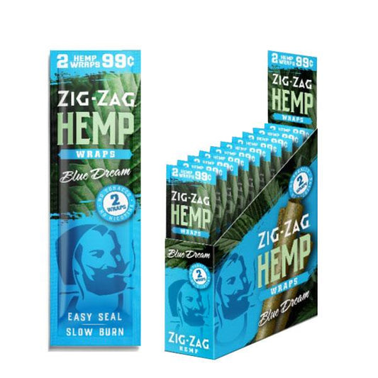 ZIG-ZAG HEMP WRAPS BLUE DREAM 2/$99¢ 25PC