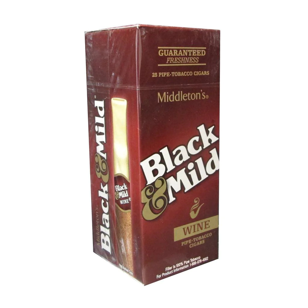 BLACK & MILD PLASTIC TIP 25CT