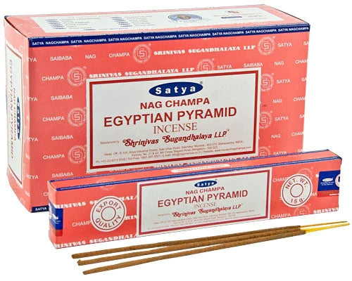 SATYA - EGYPTIAN PYRAMID INCENSE STICKS - 12CT