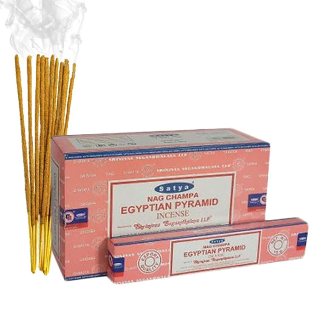 SATYA - EGYPTIAN PYRAMID INCENSE STICKS - 12CT