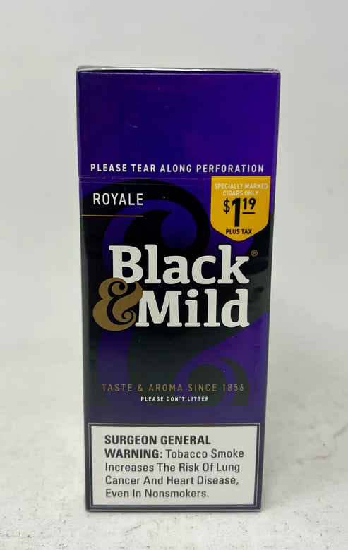 BLACK & MILD PLASTIC TIP 25CT