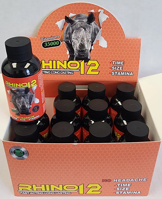 Rhino Shots 2oz 12pk Display Rhino 12 35000