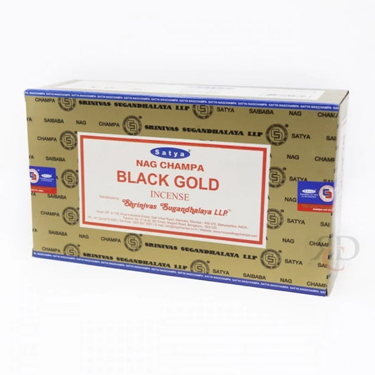 SATYA BLACK GOLD INCENSE 12CT/PACK