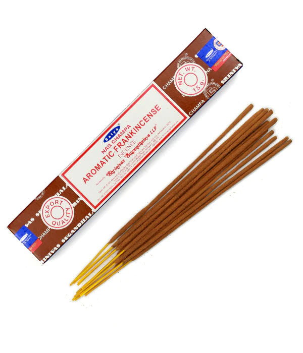 SATYA NAG CHAMPA AROMATIC FRANKINCENSE MASALA INCENSE STICKS 12 CT